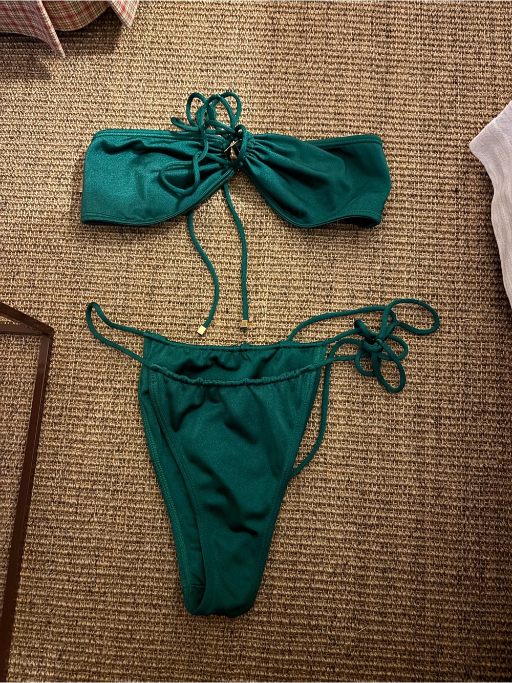 Sommer Swim Emerald Green Tie-String Bikini Set - Women Swim - Picture 5 of 5